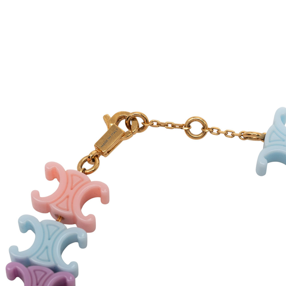 Pre-Loved Celine Multicolor Plexiglass Triomphe Baby Bracelet - Picture 5 of 6